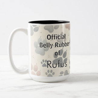 Personalised Custom Name Dog Love Two-Tone Coffee Mug