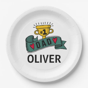 Personalised Custom Name Father's Day  Paper Plate