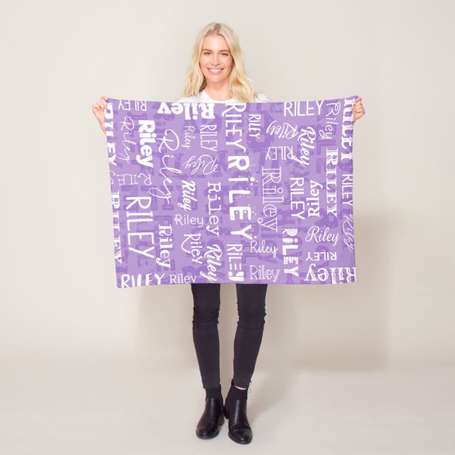Personalised Custom Name for Riley Fleece Blanket (In Situ)