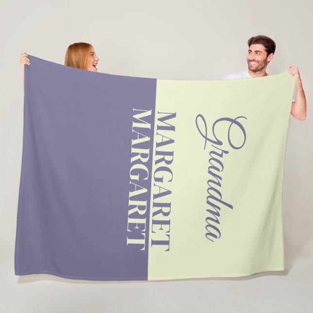  personalised custom name grandma  fleece blanket (In Situ)