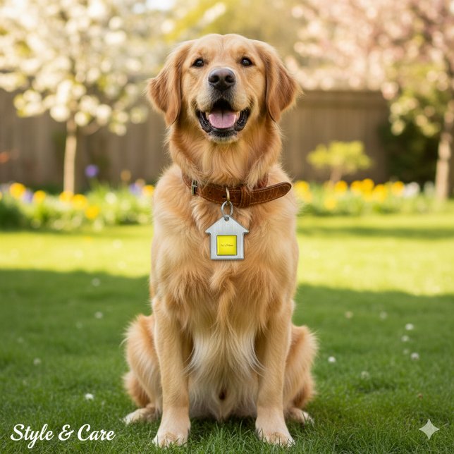 Personalised Custom Name House Shaped Pet Tag (Personalized Custom Name House Shaped Pet Tag)