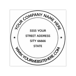 Personalised Custom Name Info Address Round Stamp