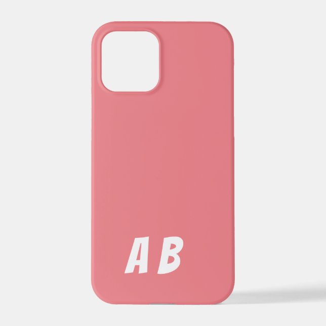 Personalised Custom Name iPhone Cases minimal mono (Back)