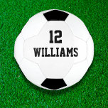 Personalised Custom Name Number Soccer Ball<br><div class="desc">Personalised name and team number soccer ball gift. Designed by Thisisnotme©</div>