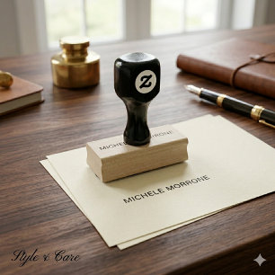 Personalised Custom Name Office Use Rubber Stamp