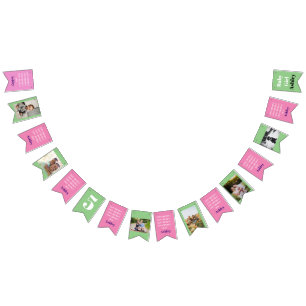 Personalised Custom Name Photo Stylish Modern. Bunting