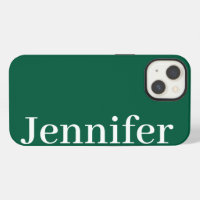 Personalised Custom Name Simple Elegant Dark Green