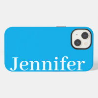 Personalised Custom Name Simple Elegant Ocean Blue