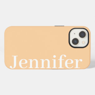 Personalised Custom Name Simple Elegant Peach iPhone 13 Case
