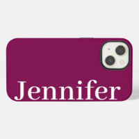 Personalised Custom Name Simple Elegant Wine Colou