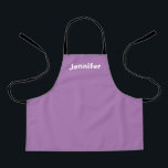 Personalised Custom Name Solid Colour Purple Apron<br><div class="desc">Personalised Custom Name Solid Colour Purple. Font can be changed by clicking the "Edit Design" button.</div>