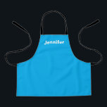 Personalised Custom Name Solid Colour Sky Blue Apron<br><div class="desc">Personalised Custom Name Solid Colour,  Font can be changed by clicking the "Edit Design" button.</div>