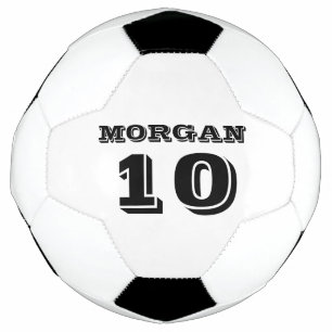 Personalised custom name sports team number modern soccer ball