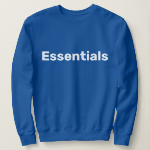 Personalised Custom Name Text Minimal Blue Hoodie