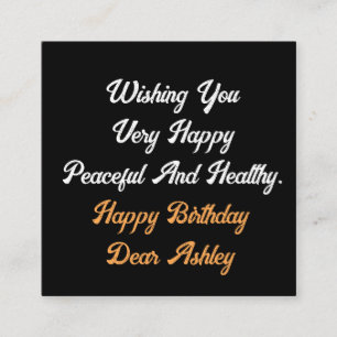 Personalised Custom Name Text Photo Happy Birthday Enclosure Card
