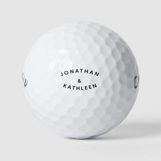 Personalised Custom Names Script Golf Balls (Front)