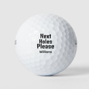 Personalised custom next holes please  golf balls