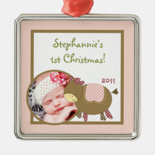 Personalised Custom Ornament Abbys Farm Pink Girly