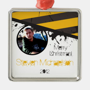 Personalised Custom Ornament Bio Hazard Caution