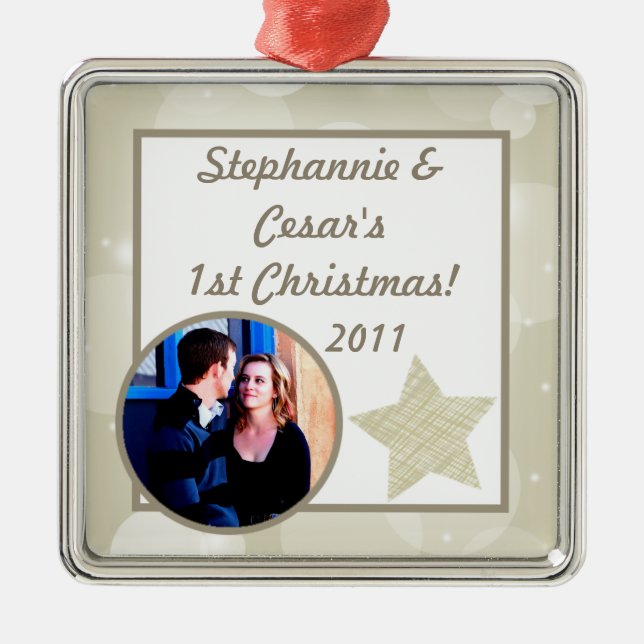 Personalised Custom Ornament Christmas Stars (Front)