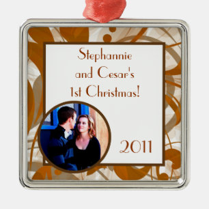 Personalised Custom Ornament Damask Autumn