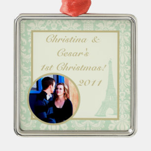 Personalised Custom Ornament Damask Paris