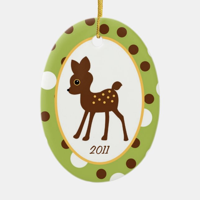 Personalised Custom Ornament Forest Friends Deer (Front)