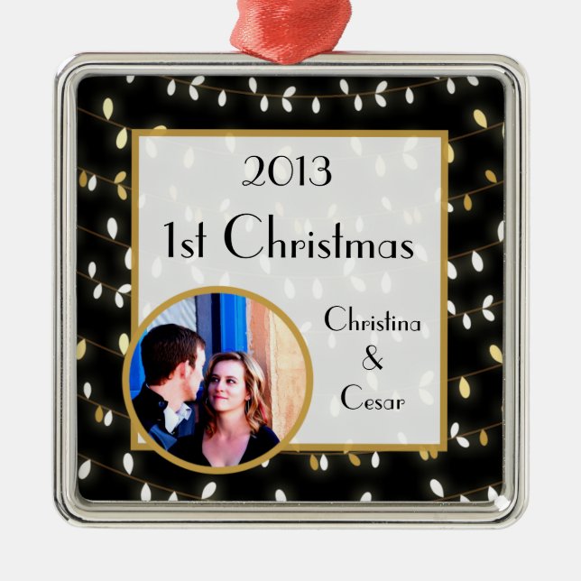 Personalised Custom Ornament Glowing Summer Lights (Front)