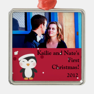 Personalised Custom Ornaments Christmas Hat Pengui