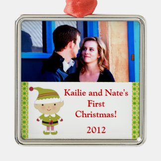 Personalised Custom Ornaments Winter Elf in Green