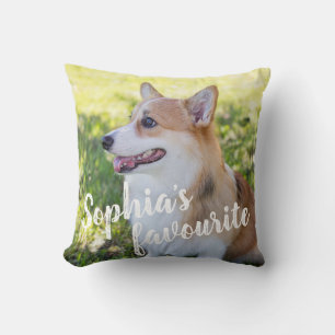 Personalised Custom Pet Dog Photo and Name Cushion