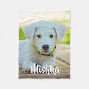 Personalised custom pet photo fleece blanket