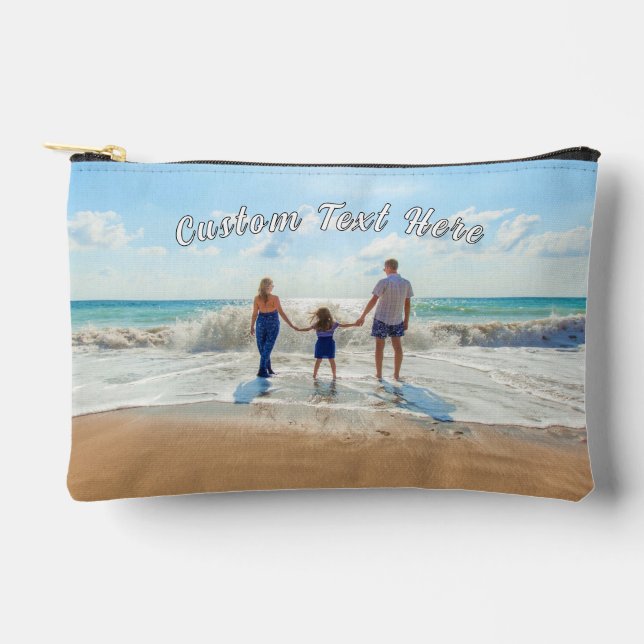 Personalised Custom Photo and Text Accessory Pouch (Front)