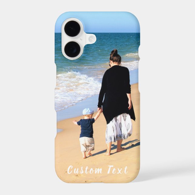Personalised Custom Photo and Text iPhone Case (Back)