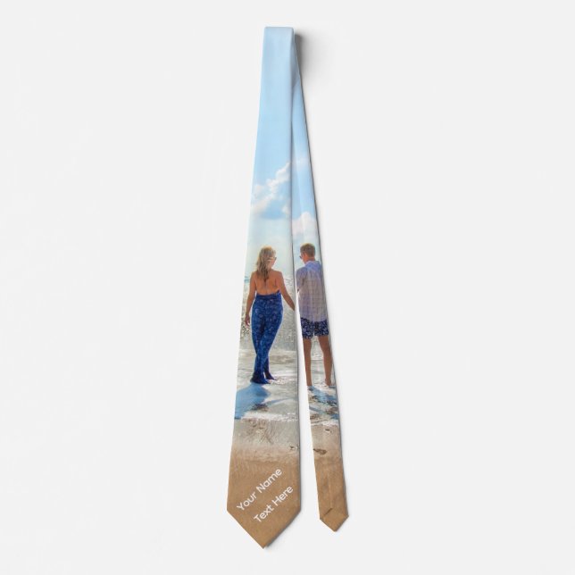 Personalised Custom Photo and Text Neck Tie (Front)