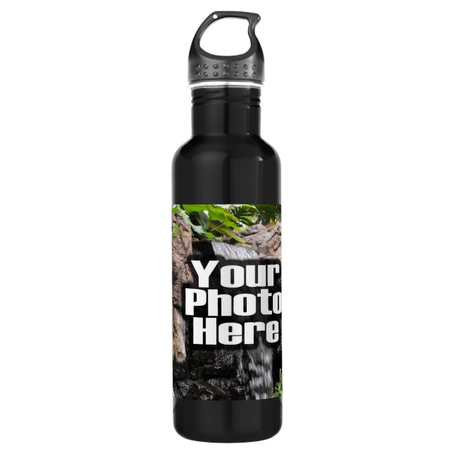 Personalised Custom Photo and Text Recycled Bottle (Front)