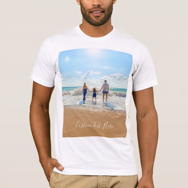 Personalised Custom Photo and Text T-Shirt (Front)