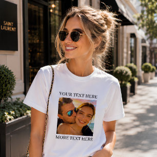 Personalised Custom Photo and Text T-Shirt