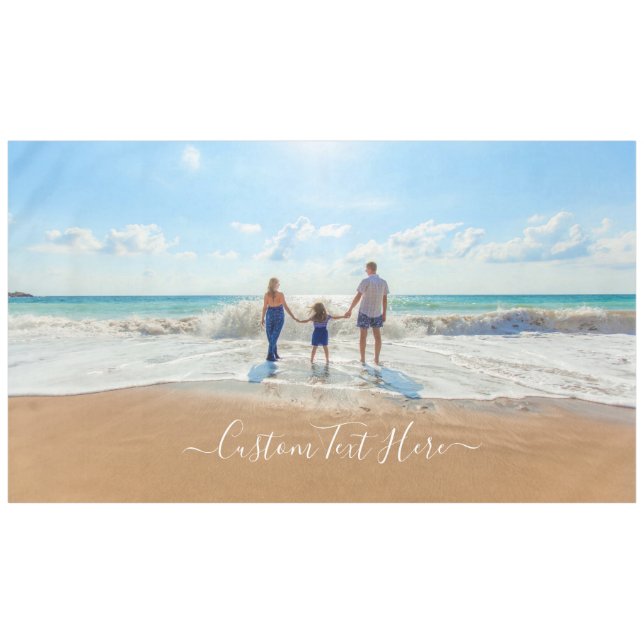 Personalised Custom Photo and Text Tablecloth (Front (Horizontal))