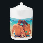 Personalised Custom Photo and Text Teapot<br><div class="desc">Custom Photo and Text Teapots - Your Own Design - Special - Personalised Family / Friends or Personal Teapot Gift - Add Your Text and Photo - Resize and move or remove and add elements / image with Customisation tool. Choose / add your favourite font / colour / size !...</div>