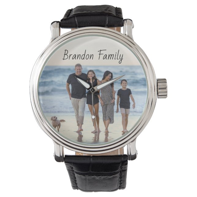 Personalised Custom Photo and Text   Watch (Front)