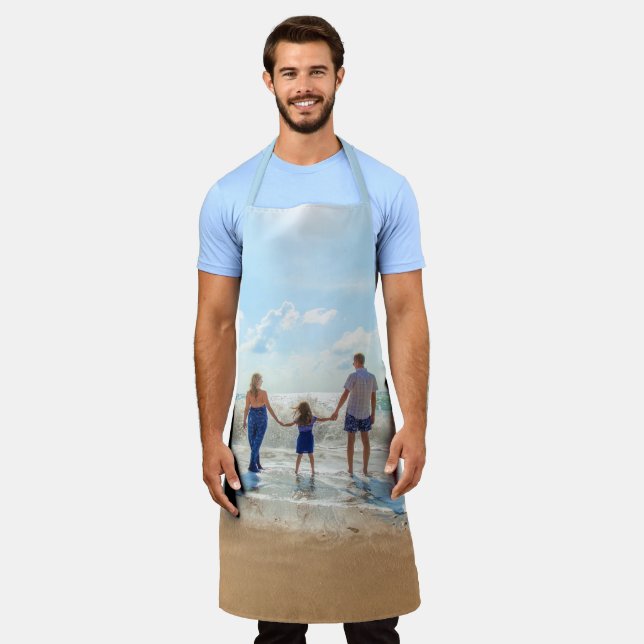 Personalised Custom Photo Apron with Your Photos (Worn)