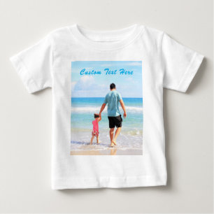 Personalised Custom Photo Baby T-Shirt with Text