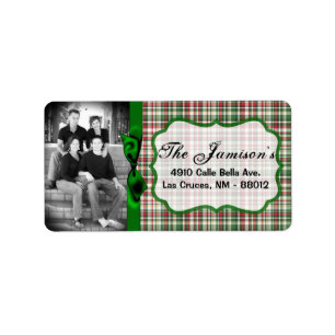 Personalised Custom Photo Christmas Mailing Label