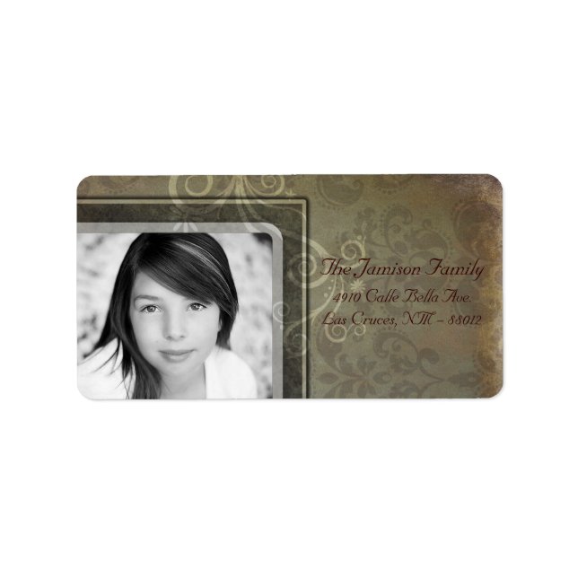 Personalised Custom Photo Christmas Mailing Label (Front)