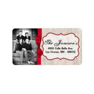 Personalised Custom Photo Christmas Mailing Label