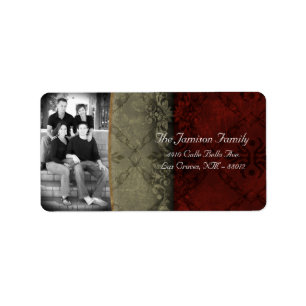 Personalised Custom Photo Christmas Mailing Label