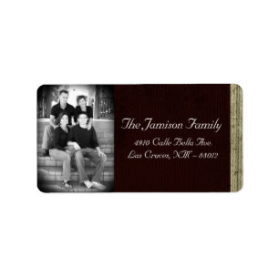 Personalised Custom Photo Christmas Mailing Label