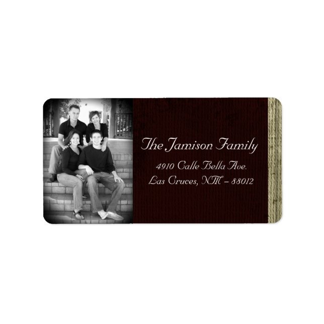 Personalised Custom Photo Christmas Mailing Label (Front)
