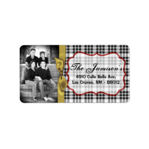 Personalised Custom Photo Christmas Mailing Label